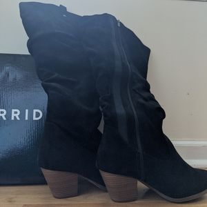 (SOLD) Torrid Wide Calf Knee High Suede Boots